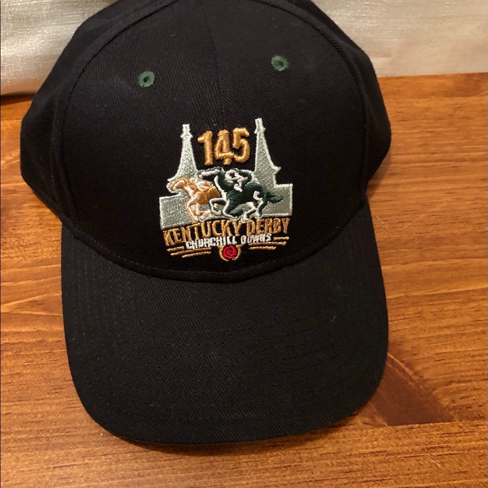 KY DERBY 145th Black STRAP BACK HAT/CAP 2019.